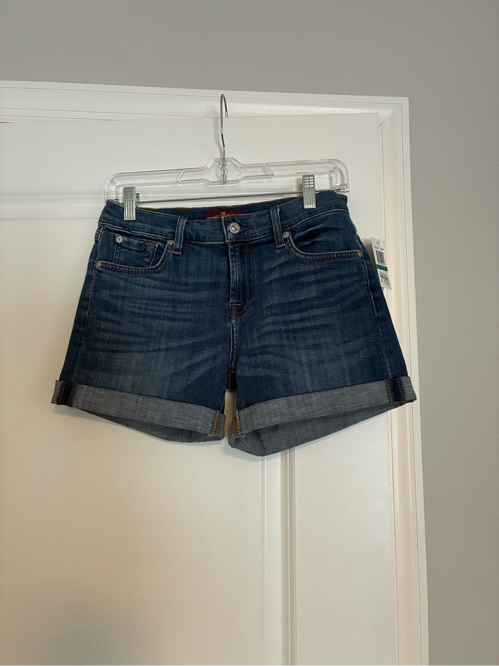 7 for All Mankind Relaxed Midroll Jean Shorts